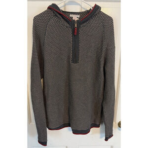 Carbon 2 Cobalt Hoodie M Men's Medium Bark Oslo 1/4 Zip Pullover Knit Sweater